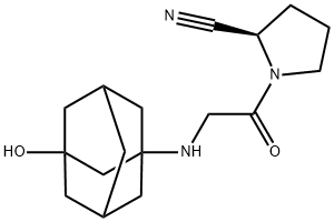 (2R)-1-[2-[(3-羟基金刚烷-1-基)氨基]乙酰基]-2-吡咯烷甲腈, 1036959-27-9, 结构式