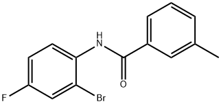 N-(2-溴-4-氟苯基)-3-甲基苯甲酰胺 结构式