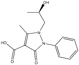 1H-Pyrazole-4-carboxylic acid, 2,3-dihydro-1-[(2R)-2-hydroxypropyl]-5-Methyl-3-oxo-2-phenyl- Structure