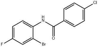 N-(2-溴-4-氟苯基)-4-氯苯甲酰胺 结构式