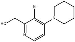 (3-溴-4-(哌啶-1-基)吡啶-2-基)甲醇 结构式