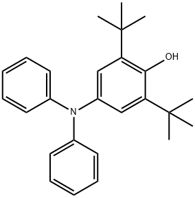 2,6-二-叔丁基-4-(二苯氨基)苯酚, 10419-65-5, 结构式