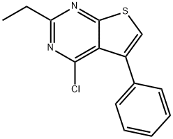 4-chloro-2-ethyl-5-phenylthieno[2,3-d]pyrimidine 化学構造式