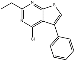 4-氯-2-乙基-5-苯基噻吩并[2,3-D]嘧啶 结构式