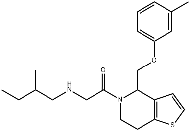 Ethanone, 1-[6,7-dihydro-4-[(3-Methylphenoxy)Methyl]thieno[3,2-c]pyridin-5(4H)-yl]-2-[(2-Methylbutyl)aMino]- Struktur