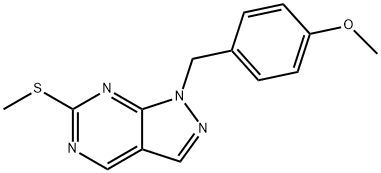 1-(4-Methoxybenzyl)-6-(Methylthio)-1H-pyrazolo[3,4-d]pyriMidine 化学構造式