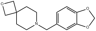 7-(benzo[d][1,3]dioxol-5-ylMethyl)-2-oxa-7-azaspiro[3.5]nonane 化学構造式