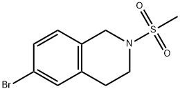 6 - 溴-2 - 甲磺酰基-1,2,3,4 - 四氢异喹啉, 1046816-12-9, 结构式