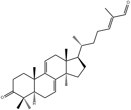 (24E)-3-オキソ-5α-ラノスタ-7,9(11),24-トリエン-26-アール 化学構造式