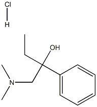 alpha-(Dimethylaminomethyl)-alpha-ethylbenzyl alcohol hydrochloride 化学構造式