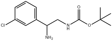 N-[2-AMINO-2-(3-CHLOROPHENYL)ETHYL]-CARBAMIC ACID 1,1-DIMETHYLETHYL ESTER Struktur