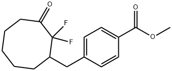 Methyl 4-((2,2-difluoro-3-oxocyclooctyl)Methyl)benzoate 结构式