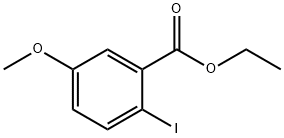 2-碘-5-甲氧基苯甲酸乙酯 结构式