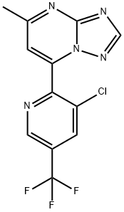 7-[3-氯-5-(三氟甲基)-2-吡啶基]-5-甲基-[1,2,4]三氮唑并[1,5-A]嘧啶 结构式