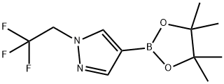 4-(4,4,5,5-tetraMethyl-1,3,2-dioxaborolan-2-yl)-1-(2,2,2-trifluoroethyl)-1H-pyrazole Struktur