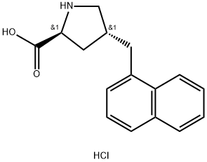 反式-4-(1-萘基甲基)-L-脯氨酸盐酸盐,1049740-26-2,结构式