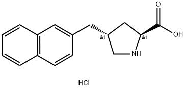 (2S,4R)-4-(naphthalen-2-ylMethyl)pyrrolidine-2-carboxylic acid hydrochloride Structure