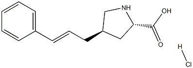 (2S,4R)-4-cinnaMylpyrrolidine-2-carboxylic acid hydrochloride Structure