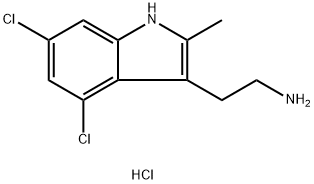 2-(4,6-Dichloro-2-Methyl-1h-indol-3-yl)ethanaMine, HCl Struktur