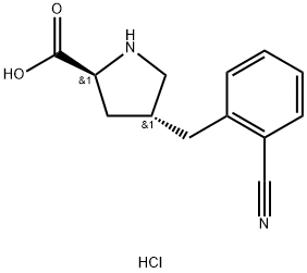 2-氰基苄基-L-脯氨酸盐酸盐,1049743-86-3,结构式