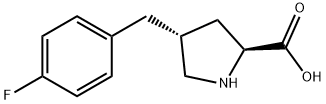 (2S,4R)-4-(4-fluorobenzyl)pyrrolidine-2-carboxylic acid Structure