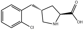 (2S,4R)-4-(2-chlorobenzyl)pyrrolidine-2-carboxylic acid Structure