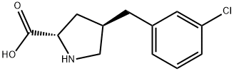 (2S,4R)-4-(3-chlorobenzyl)pyrrolidine-2-carboxylic acid Structure