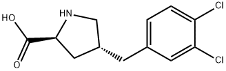 (2S,4R)-4-(3,4-dichlorobenzyl)pyrrolidine-2-carboxylic acid Struktur