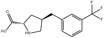 (2S,4R)-4-(3-(trifluoroMethyl)benzyl)pyrrolidine-2-carboxylic acid Struktur