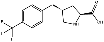 反-4-(4-三氟甲基苄基)-L-脯氨酸, 1049981-68-1, 结构式