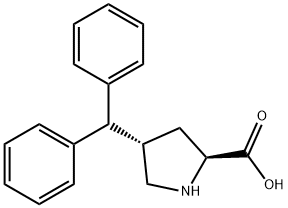 (2S,4S)-4-benzhydrylpyrrolidine-2-carboxylic acid Struktur