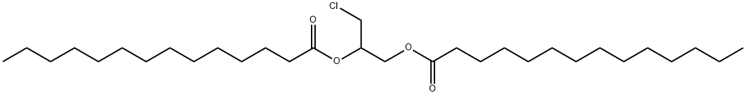 十四烷酸 1,1'-[1-(氯甲基)-1,2-乙二基]酯 结构式