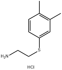 2-((3,4-二甲基苯基)硫代)乙-1-胺盐酸盐 结构式