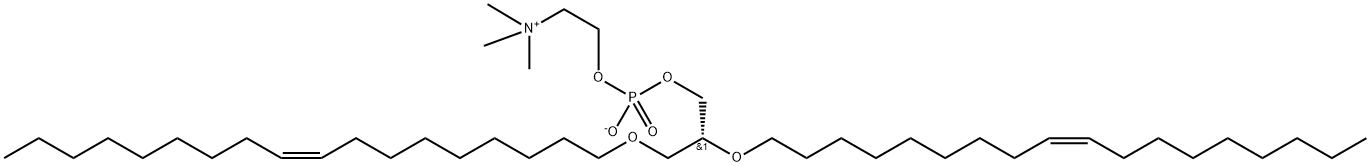 1,2-di-O-(9Z-octadecenyl)-sn-glycero-3-phosphocholine 化学構造式
