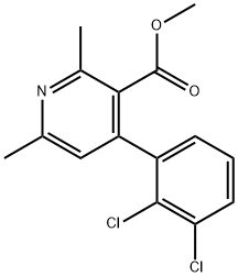 4-(2,3-二氯苯基)-2,6-二甲基-3-吡啶羧酸甲酯, 105383-68-4, 结构式