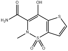 4-Hydroxy-2-methyl-2H-thieno[2,3-e]-1,2-thiazine-3-carboxamide 1,1-dioxide Struktur