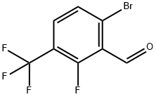 6-溴-2-氟-3-(三氟甲基)苯甲醛, 1055176-30-1, 结构式