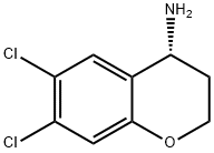 (R)-6,7-ジクロロ-クロマン-4-イルアミン 化学構造式