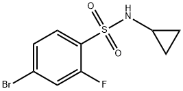 4-bromo-N-cyclopropyl-2-fluorobenzenesulfonamide Struktur