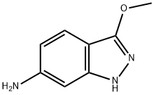 3-メトキシ-1H-インダゾール-6-アミン 化学構造式