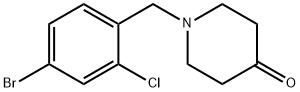 1-(4-broMo-2-chlorobenzyl)piperidin-4-one Structure