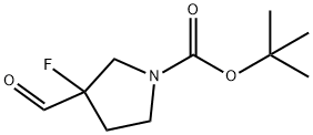 1-Boc-3-fluoro-3-forMylpyrrolidine 结构式