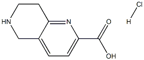 5,6,7,8-Tetrahydro-1,6-naphthyridine-2-carboxylic acid hydrochloride Struktur