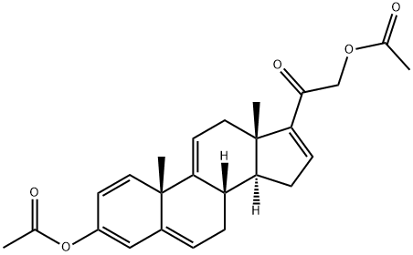 3,21-Bis(acetyloxy)pregna-1,3,5,9(11),16-pentaen-20-one Struktur