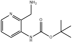 (2-(氨基甲基)吡啶-3-基)氨基甲酸叔丁酯 结构式