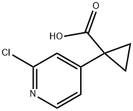 1-(2-chloropyridin-4-yl)cyclopropanecarboxylic acid Struktur