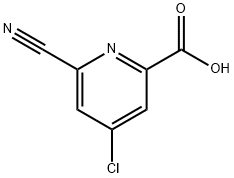 4-氯-6-氰基皮考啉酸, 1060812-13-6, 结构式