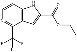 4-TrifluoroMethyl-5-azaindole-2-carboxylic acid ethyl ester 结构式