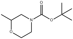 2-甲基吗啉-4-甲酸叔丁酯 结构式