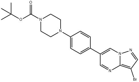 tert-butyl 4-(4-(3-broMopyrazolo[1,5-a]pyriMidin-6-yl)phenyl)piperazine-1-carboxylate 化学構造式